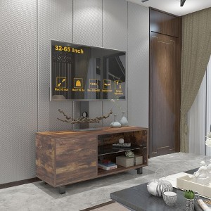 TV Stand For 65 Inch TVs Farmhouse Entertainment Center Media Console With 3-tier Cabinet For Living Room Bedroom - 1 of 4