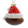 Noble Gems 3.5 Inch Santa Hat Sport Ball Noble Gem Hand Crafted Christmas Tree Ornaments - 2 of 3