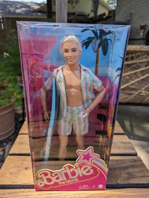 Barbie: The Movie Ken Doll Wearing Pastel Striped Beach Matching Set ...