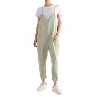Women's Sadie Gauze Jumpsuit - wasabi + mint