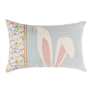 C&F Home 20" x 13" Easter Bunny Ear Embroidered Throw Pillow - 1 of 3