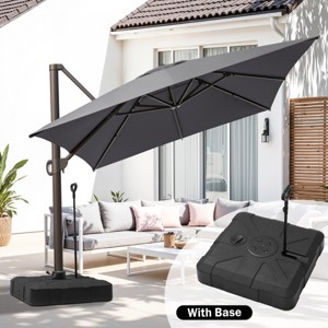 Crestlive Products 10'x 13' Patio cantilever Umbrella with Base Set High-strength Aluminum Pole with 360°Rotation 5 Heights Adjustable - 1 of 4