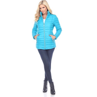 Women's Puffer Coat Teal X Large - White Mark