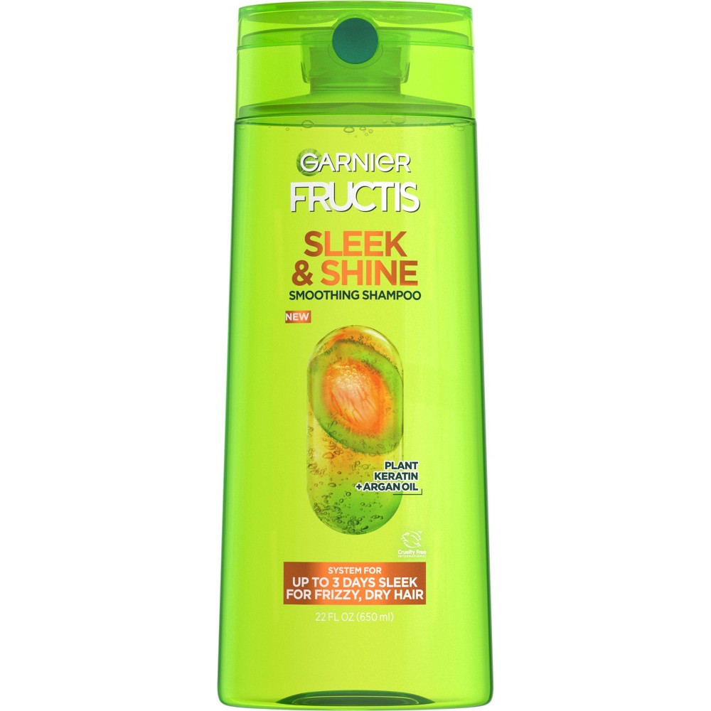 Photos - Hair Product Garnier Fructis Sleek & Shine Shampoo for Frizzy, Unmanageable Hair - 22 fl oz 