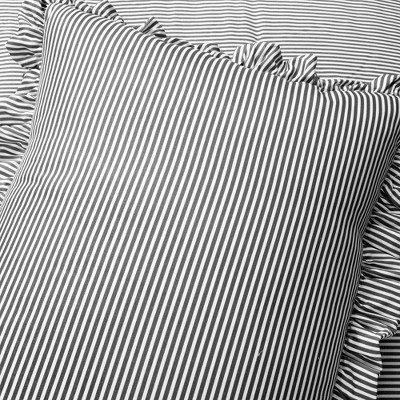 Lush Decor Lush Décor 3pc Full/Queen Reyna Striped Reversible Comforter Bedding Set Gray/White: Polyester, Machine Washable, Includes Shams — фото 6