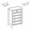 Lyngins 6-Drawer Dresser with Metal Handles,Modern Chest of Drawers,Storage Furniture for Bedroom,Living Room - 3 of 4