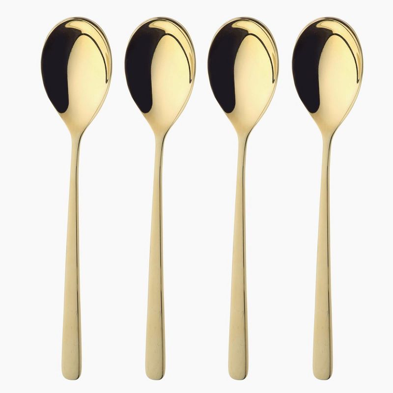 DUKA Set of Four Gold Finish Stainless Steel Tablespoons, 1 of 2