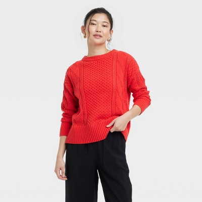 Women's Crewneck Tunic Pullover Sweater - A New Day™