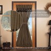 Black Star Door Panel with Attached Scalloped Layered Valance 72x40 VHC Brand - 3 of 4