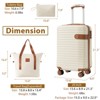 Lyngins 20 Inch 3 PCs Carry on Luggage Sets with Travel Duffel Bag and Toiletry Bag,Suitcases Sets with Spinner Wheels for Family Trips - 3 of 4