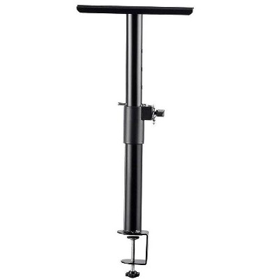 Adjustable Black Steel Clamp-Mounted Desktop Monitor Stands