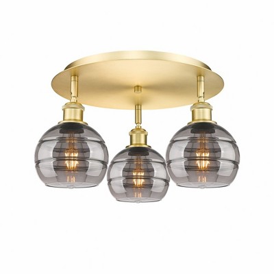Rochester - 3 Light Flush Mount In Industrial Style-8.88 Inches Tall and 17.63 Inches Wide