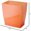 iDesign 64780 Spa Rectangular Trash, Waste Basket Garbage Can for Bathroom, Bedroom, Home Office, Dorm, College, 2.5 Gallon, Tango - 3 of 3