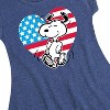 Girls' - Peanuts - Snoopy USA Flag Heart Fit & Flair Cap Sleeve Graphic Dress - 2 of 4