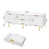 Angel Sar TV Stand for 70+ Inch TV, Modern Media Console, White Tv Stand for Bedroom - 4 of 4