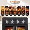 SEVOBAL Toaster Ovens Large French Door Air Fryer Convection Oven with Multiple Cooking Functions for Kitchen, Black, 16.4"*16.14"*13.78" - 2 of 4
