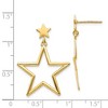 Black Bow Jewelry 23mm Open Star Dangle Post Earrings in 14k Yellow Gold - 4 of 4