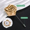 Unique Bargains Ribbon Alloy Multipurpose Use Durable Flower Lapel Pin 3.5 x 1.38 Inch 12 Pcs - 2 of 4