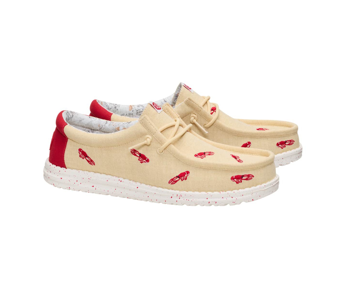 HEYDUDE Men Wally Embroidered Crawfish, Boulder Tan/Multi, цвет: Рыжевато-коричневый — фото 2