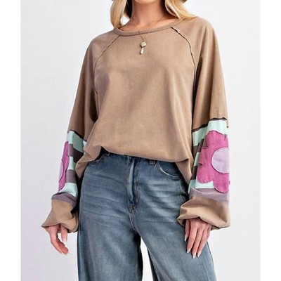 Women's Floral Patchwork Sweatshirt - Easel