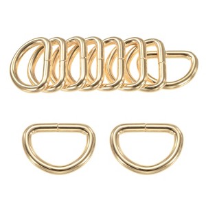Unique Bargains Durable Multipurpose Iron Non-Welded Dee Rings Metal Buckle for Purse 10 Pcs - 1 of 4