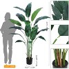 Artificial Bird of Paradise Plant, Faux Tree with Stable Planter for Indoor & Outdoor, Realistic Fake Plant with Rubber Fabric - 2 of 4