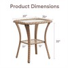 Gymojoy Patio Wicker Coffee Table Outdoor Rattan Side Table - 2 of 4