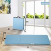 FDW Yoga Arts Mat Gymnastics Mat Wrestling Mat Tumbling Mat Gym Mat Folding Gymnastic Mat hick PU Leather Exercise Mat - 2 of 4