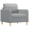 vidaXL Sofa Chair with Footstool Light Gray - 3 of 4