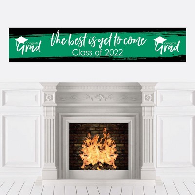 Big Dot of Happiness Green Grad - Best is Yet to Come - Green 2022 Graduation Party Decorations Party Banner