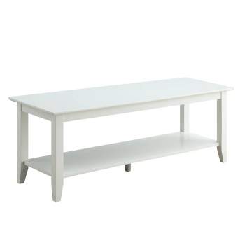 American Heritage Coffee Table with Shelf - Convenience Concepts