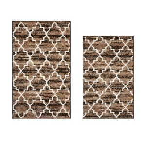 Savio Collection 100% Micro Polyester 2 Piece Bath Rug Set - Better Trends - 1 of 4