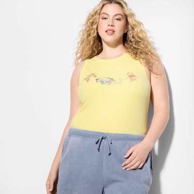 Women's Winnie the Pooh Graphic Tank Top - Light Yellow