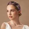Unique Bargains Women's Fashion Elegant Knotted Floral Wide Hairband Black 1 Pc - 2 of 3