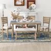 CENGHU Dining Room Table Set for 6, Kitchen Table and 4 Chairs with Bench, Rustic Wood Kitchen Table Set, for Dining Room - 3 of 4