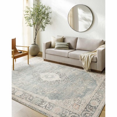 Hauteloom Marlene Medallion Blue Area Rug