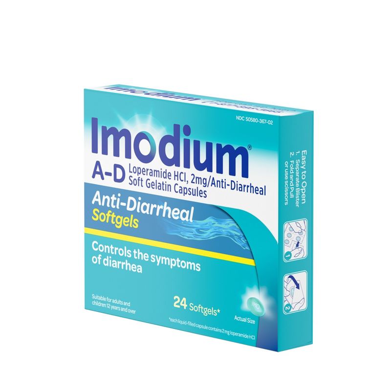 Imodium A-D Diarrhea Softgels - 24ct, 5 of 9