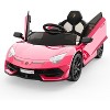 12V Licensed Lamborghini Kids Ride-On Car, Electric Battery-Powered Sports Car with Remote Control, Hydraulic Doors, 2 Speeds, ASTM Certified - 2 of 4