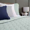 FIONECA Luxury Round Quilted Silky Soft Reversible Microfiber Quilt Set White - 4 of 4
