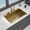 Gulches 33"x22" Drop-in Topmount Single Bowl Ledge Workstation Sink, 16G T304 Stainless Steel - 2 of 4