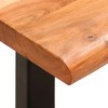vidaXL Live Edge Bench 43.3 in. Solid Acacia Wood and Steel - 4 of 4
