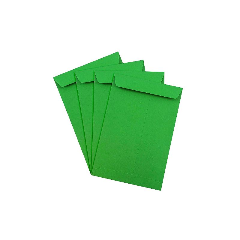 JAM Paper 6 x 9 Open End Catalog Colored Envelopes Green Recycled 88103, 3 of 5
