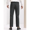 Lars Amadeus Men's Regular Fit Flat Front Business Checked Pattern Dress Pants - image 3 of 4