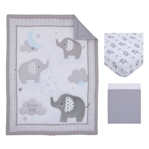 Nojo elephant store crib bedding