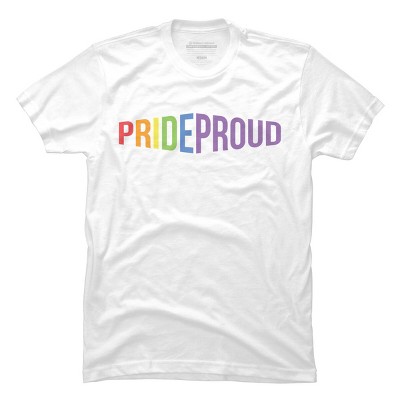 Adult Design By Humans Pride Proud Rainbow By RandomDudeArt T-Shirt
