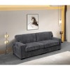 TiramisuBest Sleek Black Contemporary Loveseat, Modern Upholstered Sofa for Living Room or Bedroom - 2 of 4