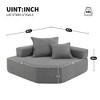 NicBex Couches for Living Room 56" Lounge Frame for Oversized Modular U-Shaped Sectional Sofa Boucle Floor Convertible Compressed Couch - 2 of 4