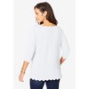 Jessica London Women's Plus Size Scallop Boatneck Tunic - 3 of 4
