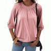Imily Bela Color Block Womens Tunic Tops Oversized Cotton Tee Loose Fit Crew Neck Half Sleeve - 3 of 4