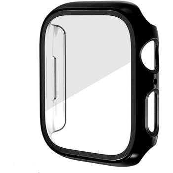 Worryfree Gadgets Full Cover Bumper Case with Screen Protector for Apple Watch 38mm, Chrome Silver